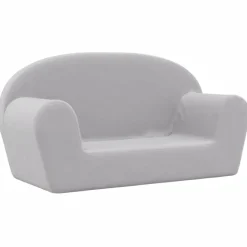 vidaXL 2-personers sofa til børn blødt plys lysgrå