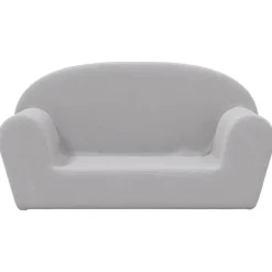 vidaXL 2-personers sofa til børn blødt plys lysgrå