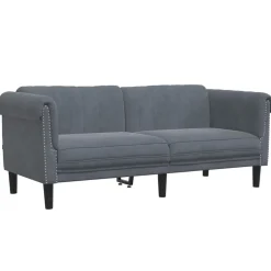 vidaXL 2-personers sofa velour mørkegrå