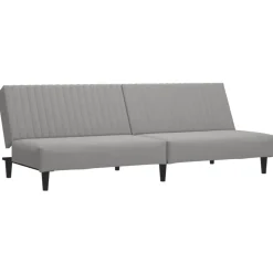 vidaXL 2-personers sovesofa fløjl lysegrå