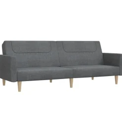 vidaXL 2-personers sovesofa stof lysegrå