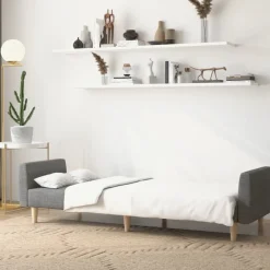 vidaXL 2-personers sovesofa stof lysegrå