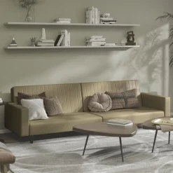 vidaXL 2-personers sovesofa kunstlæder cappuccinofarvet