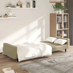 vidaXL 2-personers sovesofa kunstlæder cappuccinofarvet