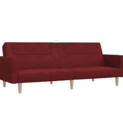 vidaXL 2-personers sovesofa stof vinrød
