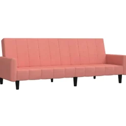 vidaXL 2-personers sovesofa fløjl lyserød