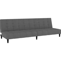 vidaXL 2-personers sovesofa fløjl mørkegrå