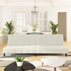 vidaXL 2-personers sovesofa fløjl cremefarvet