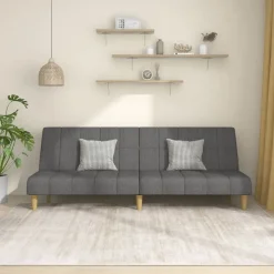 vidaXL 2-personers sovesofa stof lysegrå