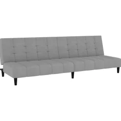 vidaXL 2-personers sovesofa fløjl lysegrå