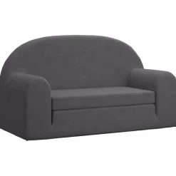 vidaXL 2-personers sovesofa til børn blødt plys antracitgrå