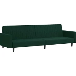 vidaXL 2-personers sovesofa fløjl mørkegrøn