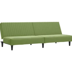 vidaXL 2-personers sovesofa fløjl lysegrøn