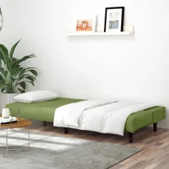 vidaXL 2-personers sovesofa fløjl lysegrøn
