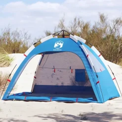 vidaXL 2-personers strandtelt vandtæt quick-release azurblå
