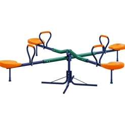 vidaXL 4-personers vippe 360 grader drejefunktion stål