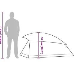 vidaXL 1-persons campingtelt vandtæt mørklægningsstof hvid