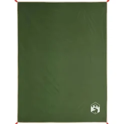 vidaXL picnictæppe med pløkker 205x155 cm grøn