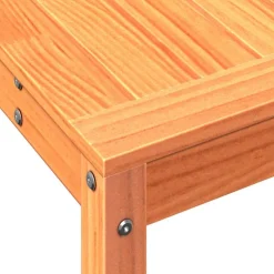 vidaXL plantebord med hylde 82,5x35x75 cm massivt fyrretræ gyldenbrun