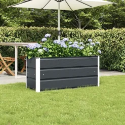 vidaXL Plantekasse Antracit 100 x 40 x 45 cm Stål