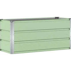 vidaXL Plantekasse Grøn 100 x 40 x 45 cm Stål