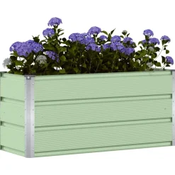 vidaXL Plantekasse Grøn 100 x 40 x 45 cm Stål
