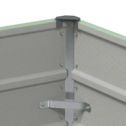 vidaXL Plantekasse Grøn 100 x 40 x 45 cm Stål