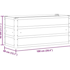 vidaXL Plantekasse Grøn 100 x 40 x 45 cm Stål