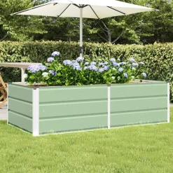 vidaXL Plantekasse Grøn 160 x 80 x 45 cm Stål