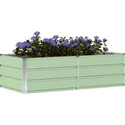 vidaXL Plantekasse Grøn 160 x 80 x 45 cm Stål