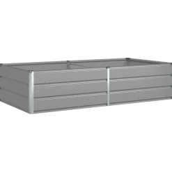 vidaXL Plantekasse Lysegrå 195 x 100 x 45 cm Galvaniseret stål