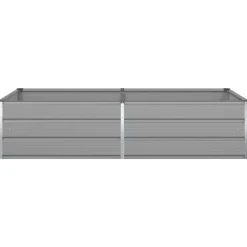 vidaXL Plantekasse Lysegrå 195 x 100 x 45 cm Galvaniseret stål