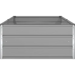 vidaXL Plantekasse Lysegrå 195 x 100 x 45 cm Galvaniseret stål