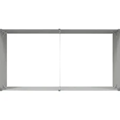 vidaXL Plantekasse Lysegrå 195 x 100 x 45 cm Galvaniseret stål