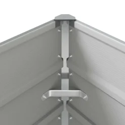 vidaXL Plantekasse Lysegrå 195 x 100 x 45 cm Galvaniseret stål