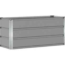 vidaXL Plantekasse Lysegrå 100 x 40 x 45 cm Stål