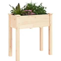 vidaXL plantekasse med foring 71x37x76 cm massivt fyrretræ