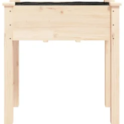 vidaXL plantekasse med foring 71x37x76 cm massivt fyrretræ