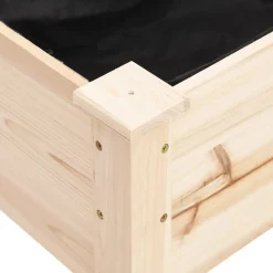 vidaXL plantekasse med foring 71x37x76 cm massivt fyrretræ