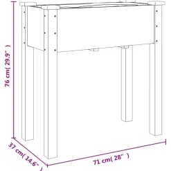 vidaXL plantekasse med foring 71x37x76 cm massivt fyrretræ