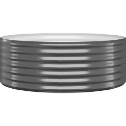 vidaXL plantekasse 100x100x36 cm galvaniseret stål antracitgrå