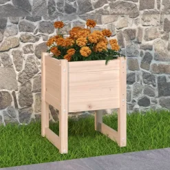 vidaXL plantekasse 40x40x52,5 cm massivt fyrretræ