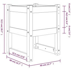 vidaXL plantekasse 40x40x52,5 cm massivt fyrretræ