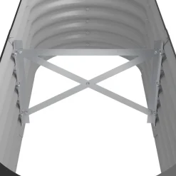 vidaXL plantekasse 114x40x36 cm galvaniseret stål antracitgrå