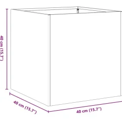vidaXL plantekasse 40x40x40 cm koldvalset stål antracitgrå