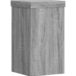 vidaXL plantestativer 2 stk. 10x10x18 cm konstrueret træ grå sonoma-eg