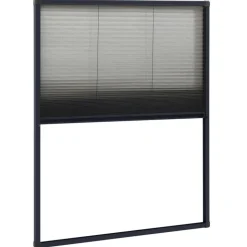 vidaXL plisseret insektnet til vinduer 60x80 cm aluminium antracitgrå