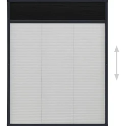 vidaXL plisseret insektnet til vinduer 60x80 cm aluminium antracitgrå