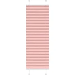 vidaXL Plisségardin Lyserød 40x100 cm Stofbredde 39,4 cm Polyester