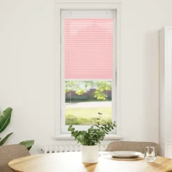 vidaXL Plisségardin Lyserød 40x100 cm Stofbredde 39,4 cm Polyester